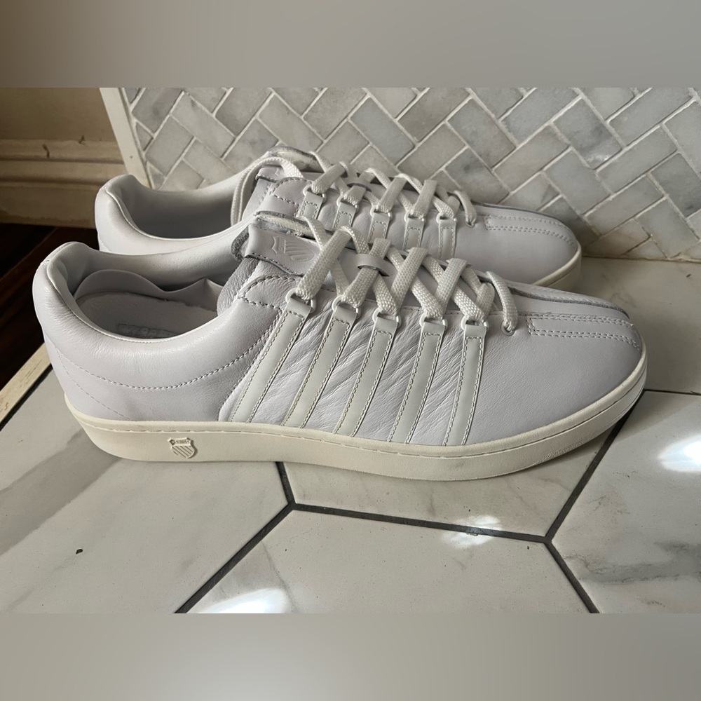 Classic White K-Swiss Men's Sneakers